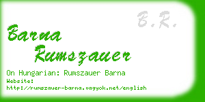 barna rumszauer business card